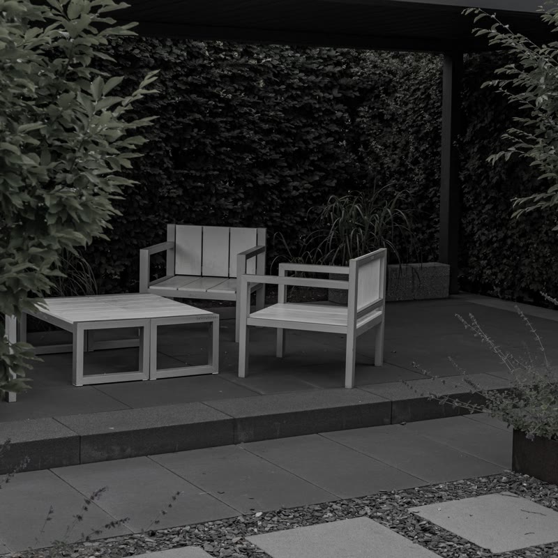 The yard before the work