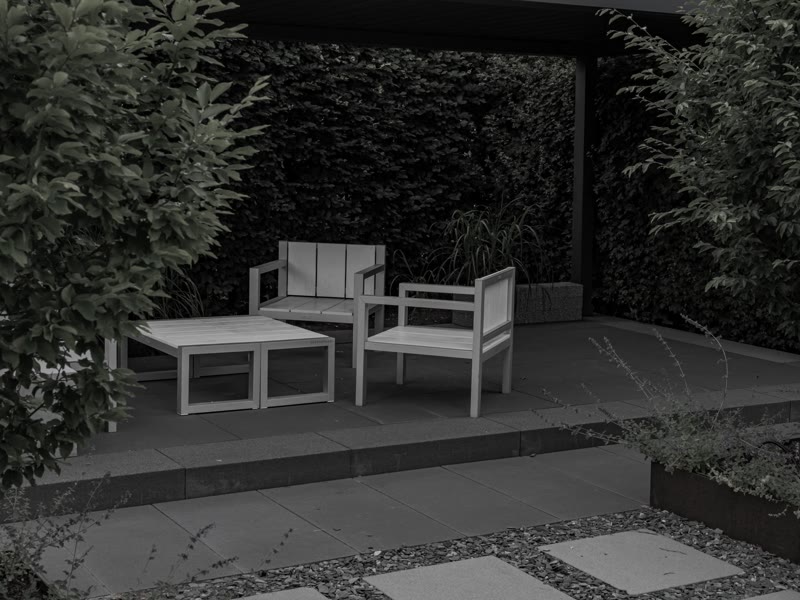 The yard before the work