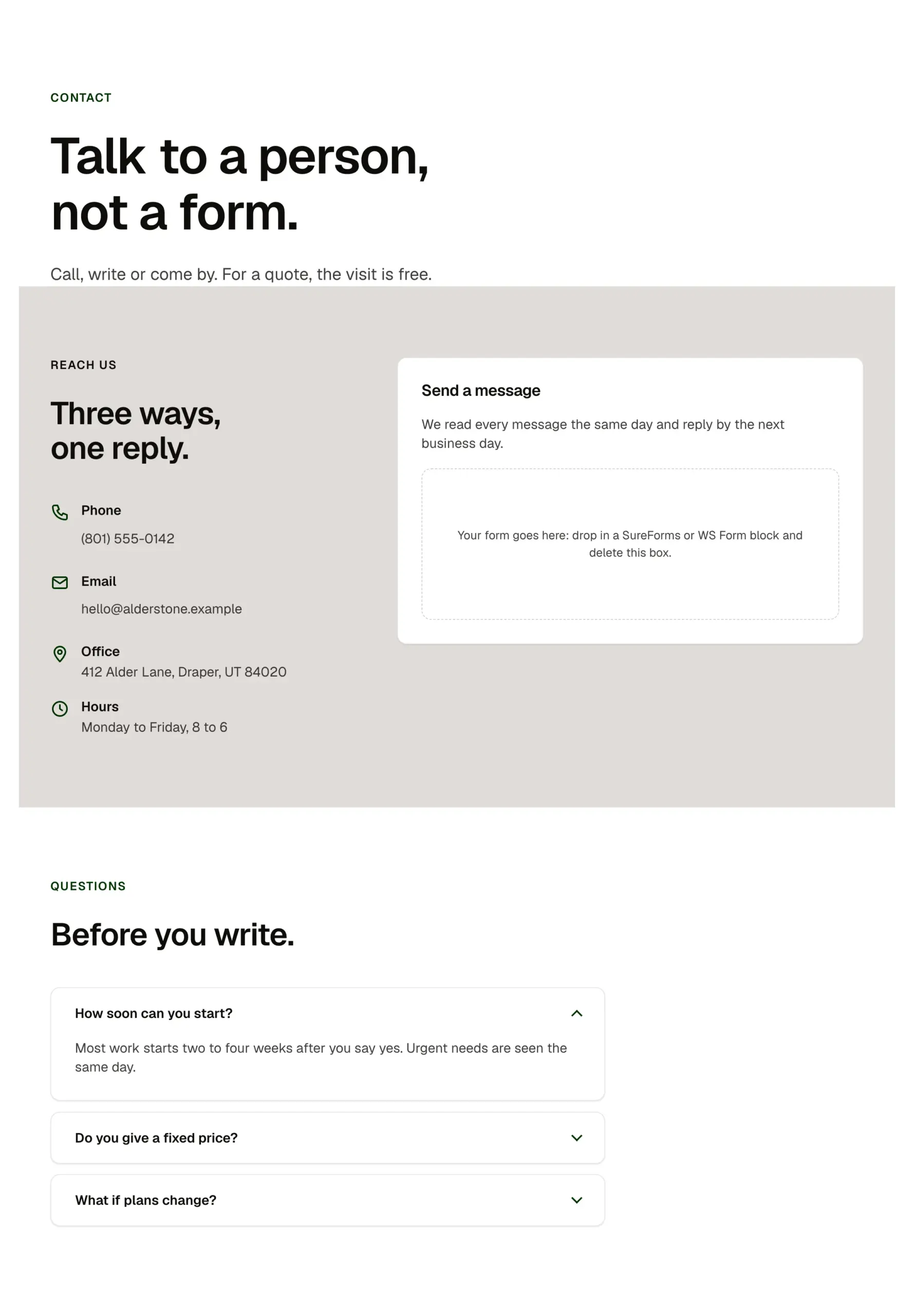 Page: Contact