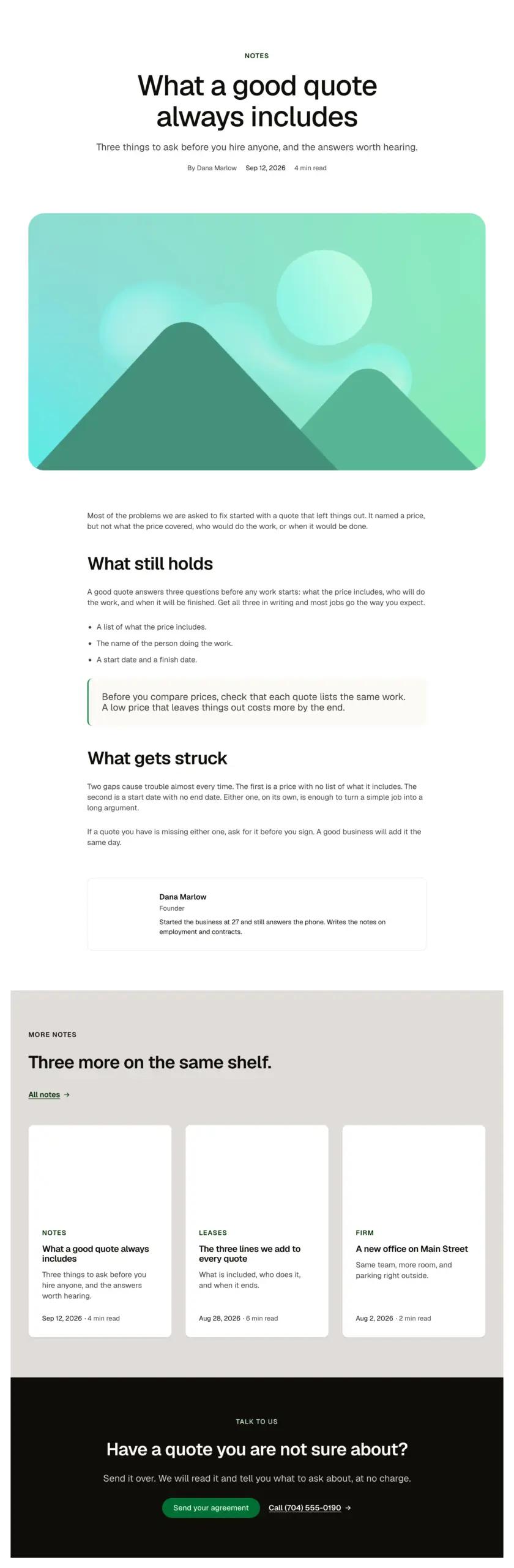 Page: Blog post
