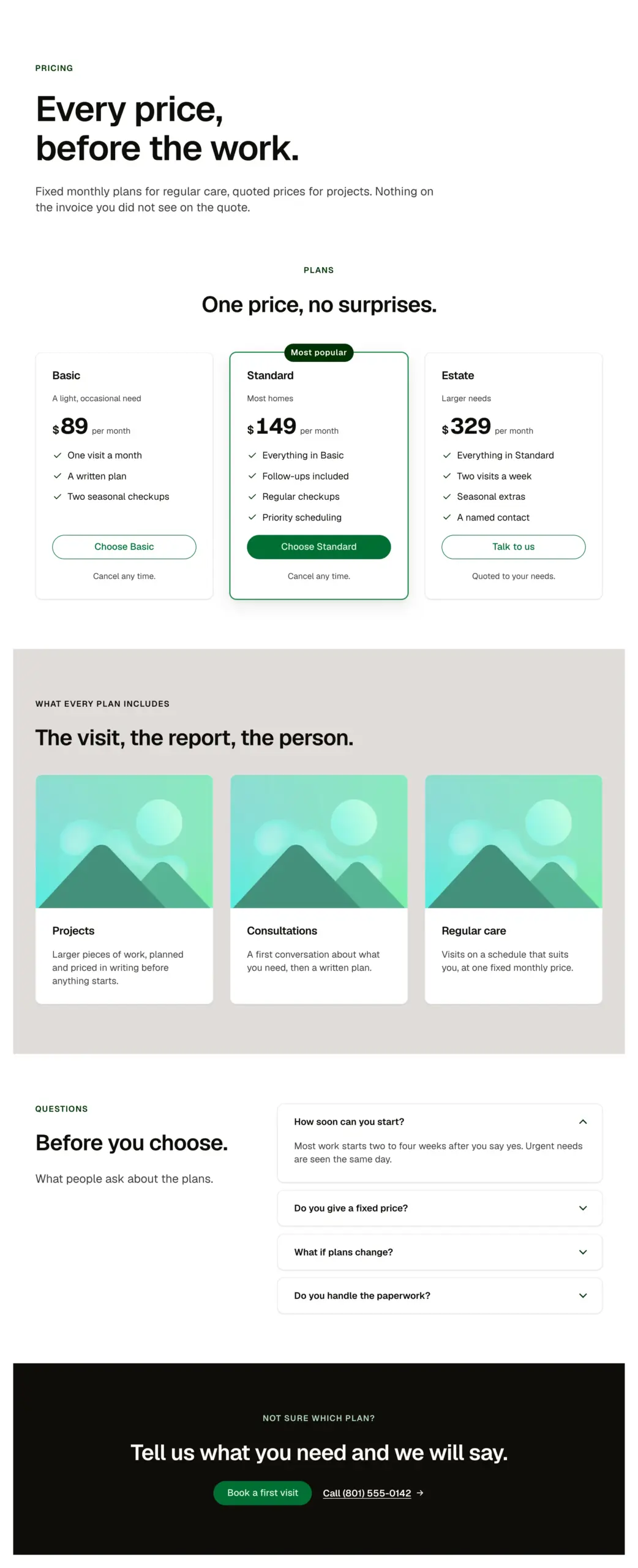 Page: Pricing