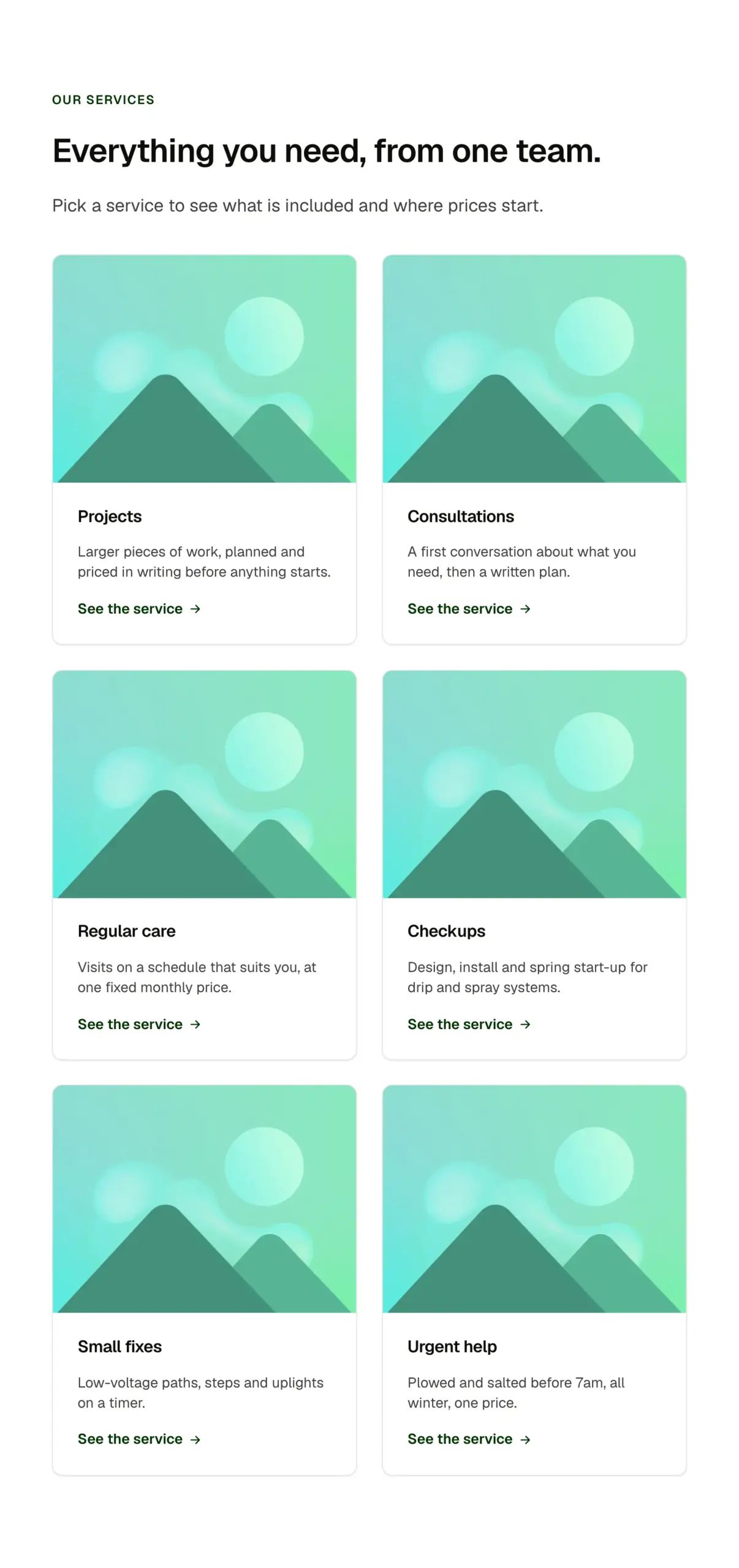 Services grid