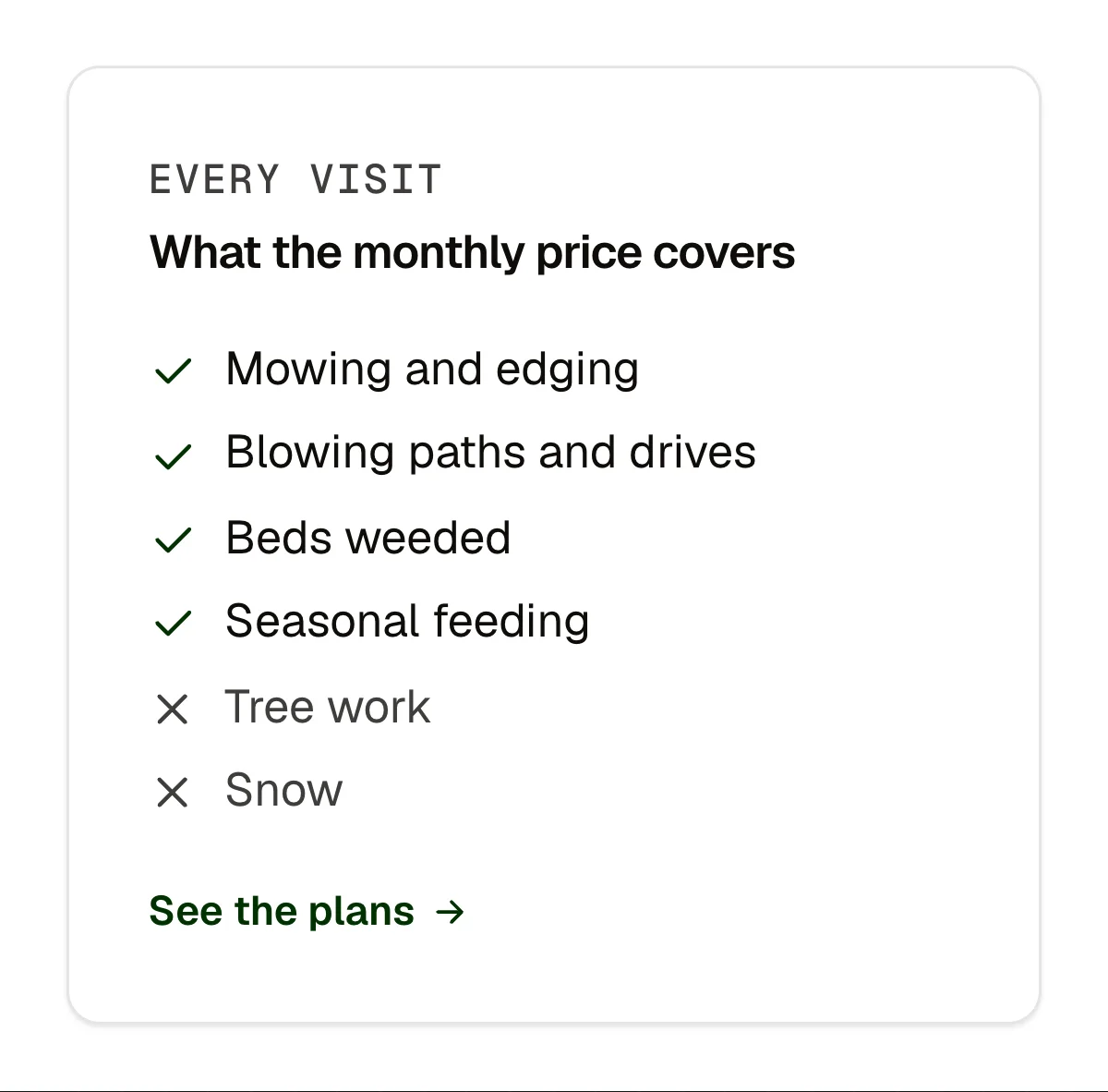 Widget: checklist
