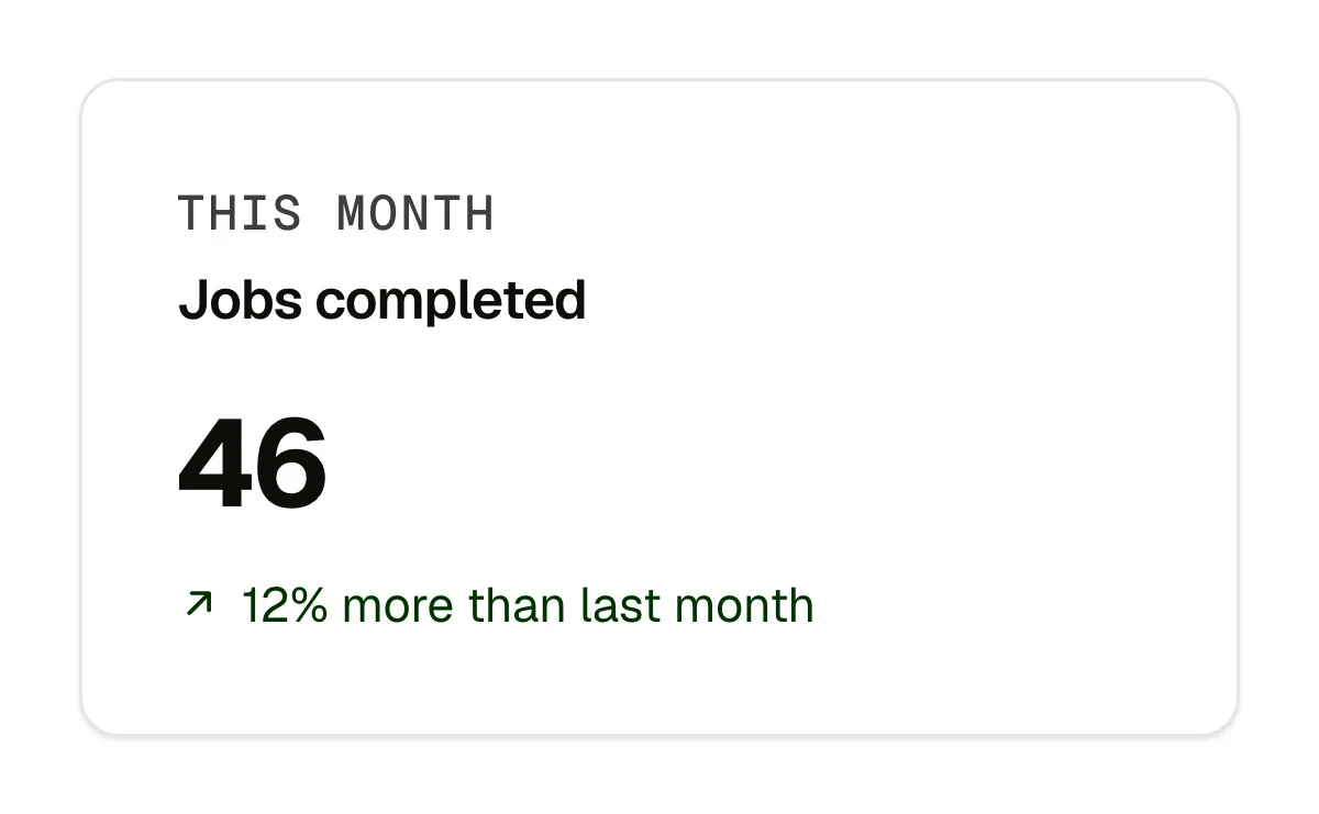 Widget: stat with trend
