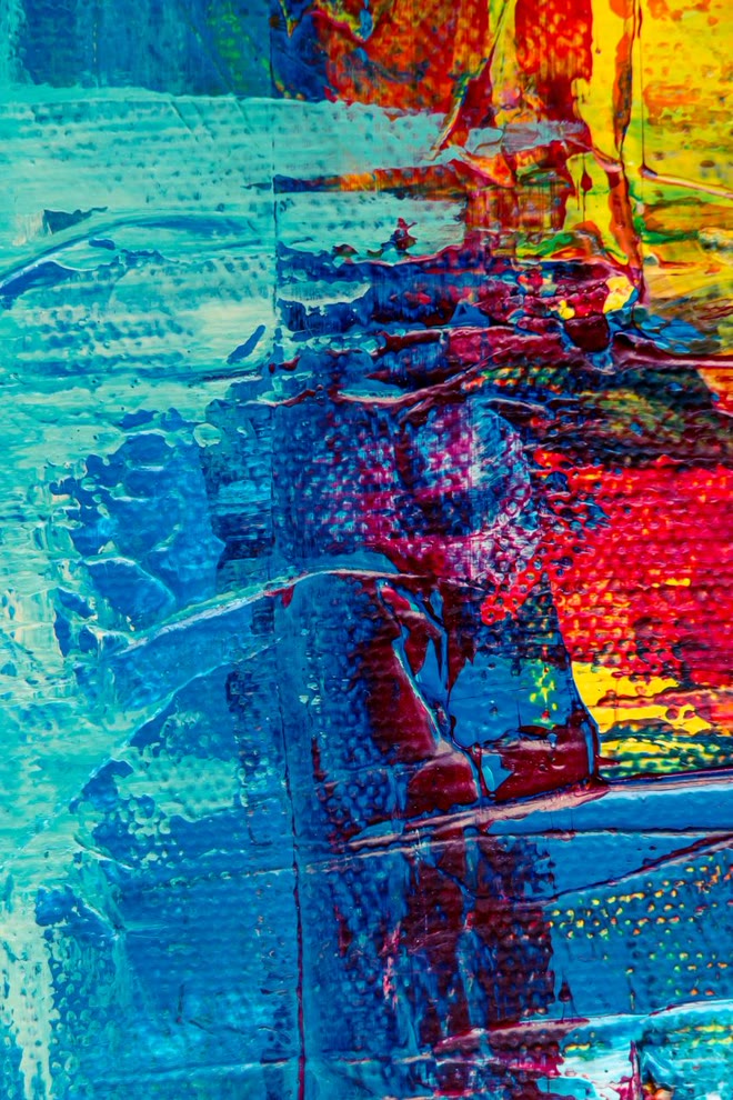Bold, vibrant abstract artwork