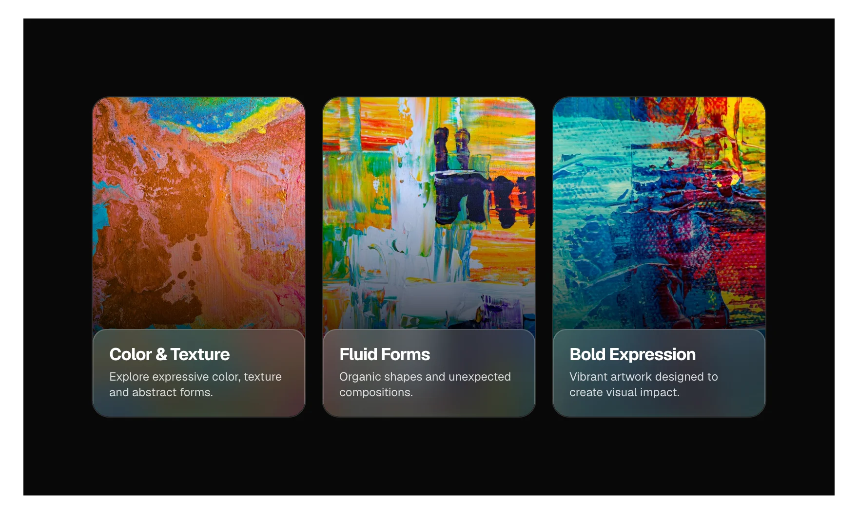 Neon art cards
