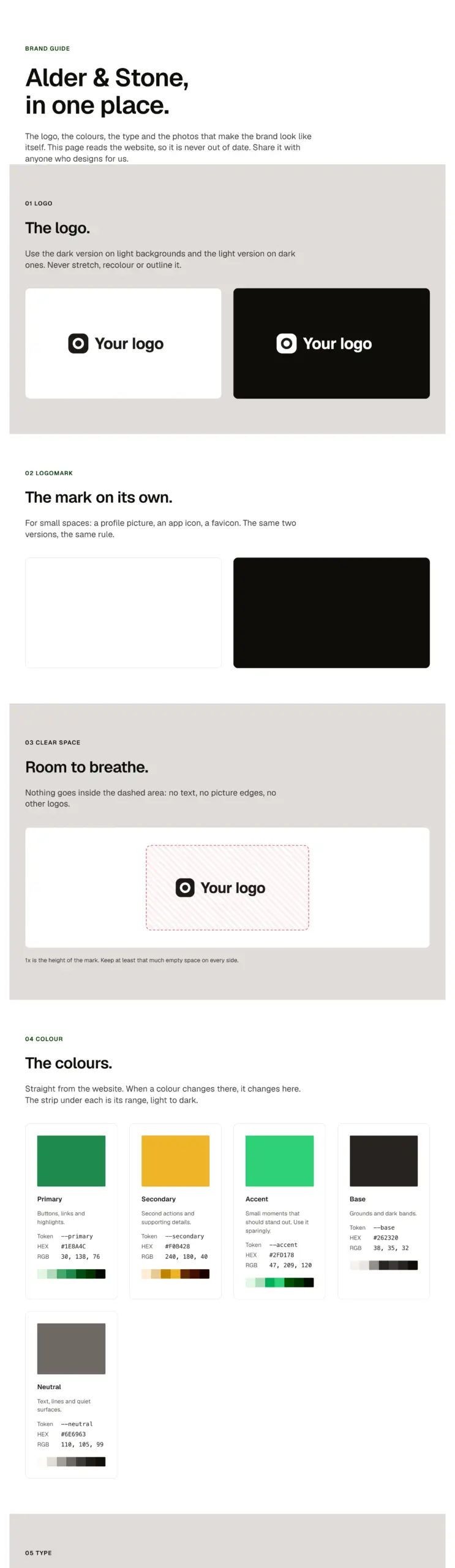 Page: Brand guide