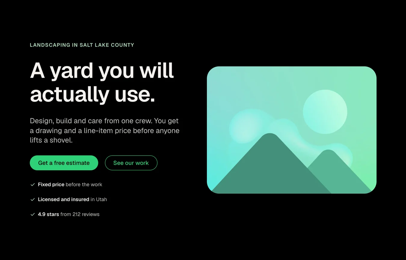 Page: Home preview, dark scheme
